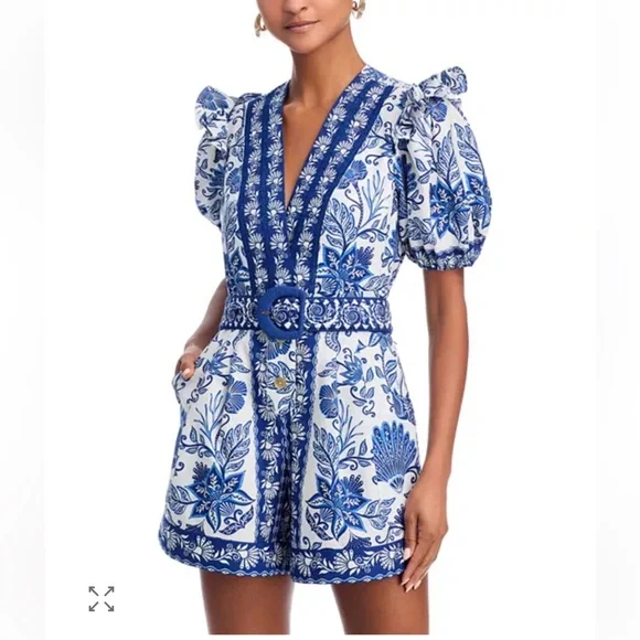 FARM Rio Shell Garden Romper Size M NWT $220 - Picture 1 of 9